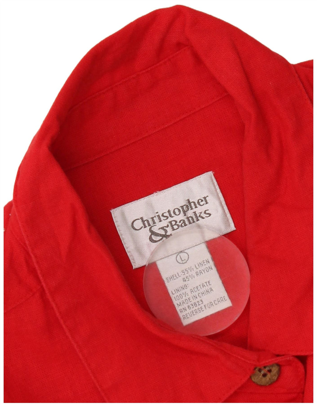 Giacca bomber da donna Cristopher & Banks UK 16 grande lino rosso