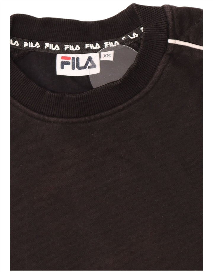 Felpa Fila da uomo vestibilità ampia maglione XS nero a righe