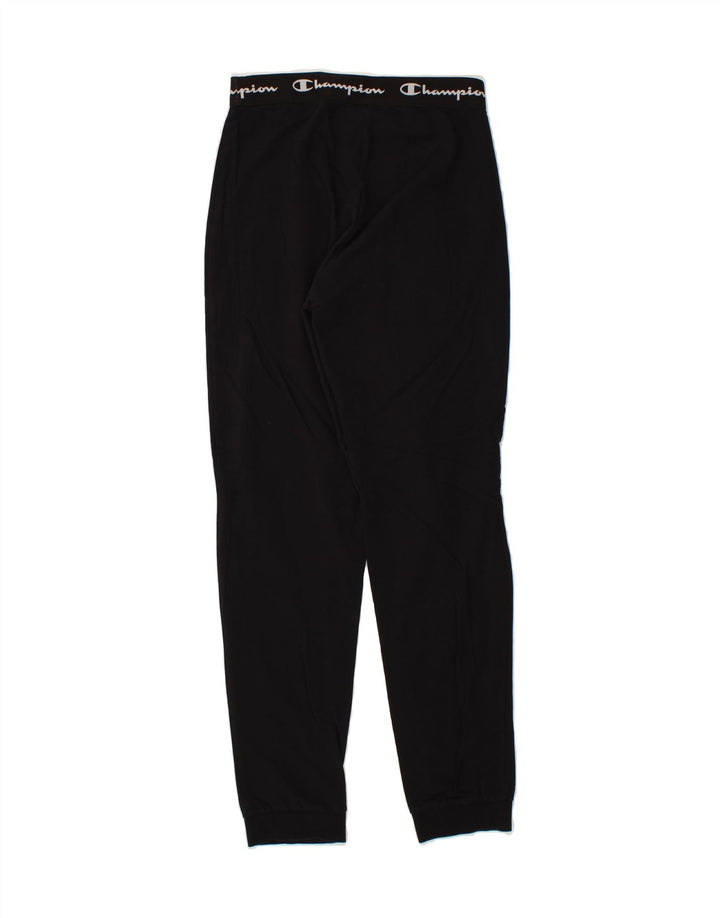 CHAMPION Womens Graphic Tracksuit Trousers Joggers UK 12 Medium  Black Vintage Champion and Second-Hand Champion from Messina Hembry 