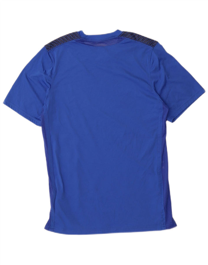 T-shirt grafica Nike Dri Fit da uomo, top in poliestere blu medio