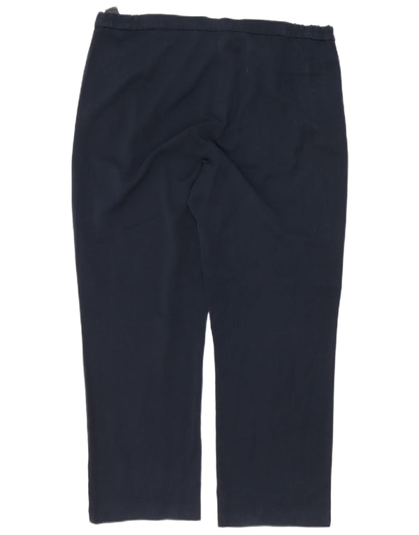 Pantaloni casual slim fit da donna Marks & Spencer W38 L27 blu navy in viscosa
