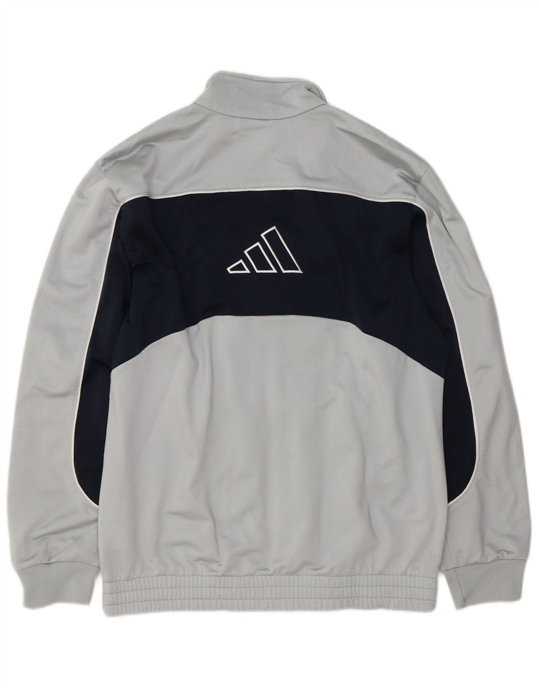 Giacca da tuta da uomo Adidas UK 36/38 Small Grigio Colourblock Poliestere