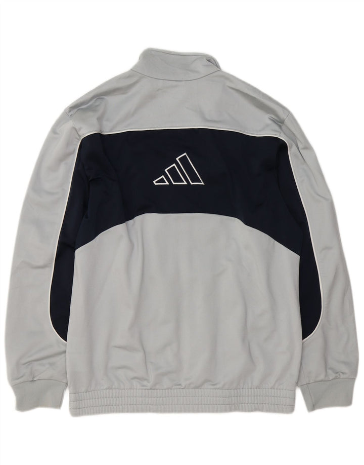 Giacca da tuta da uomo Adidas UK 36/38 Small Grigio Colourblock Poliestere