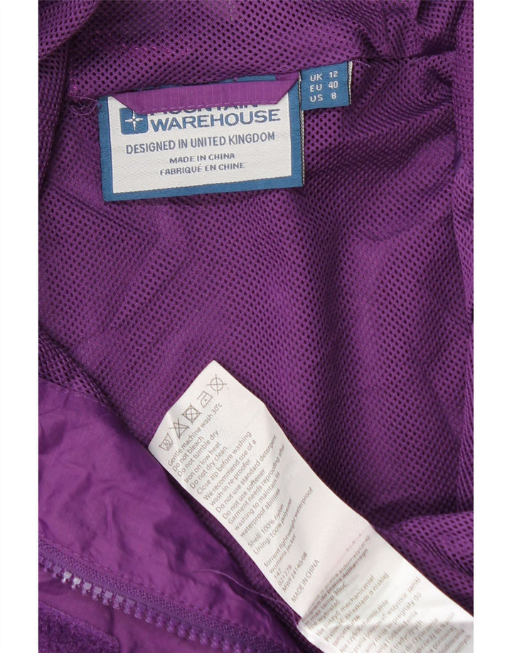 Giacca antipioggia con cappuccio da donna Mountain Warehouse UK 12 Nylon viola medio