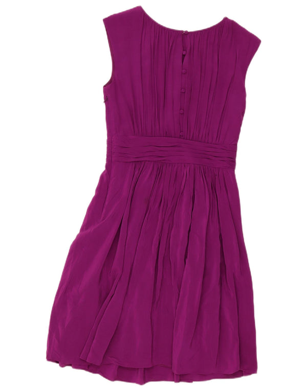 Abito a trapezio senza maniche da donna Boden UK 8 piccolo viscosa viola
