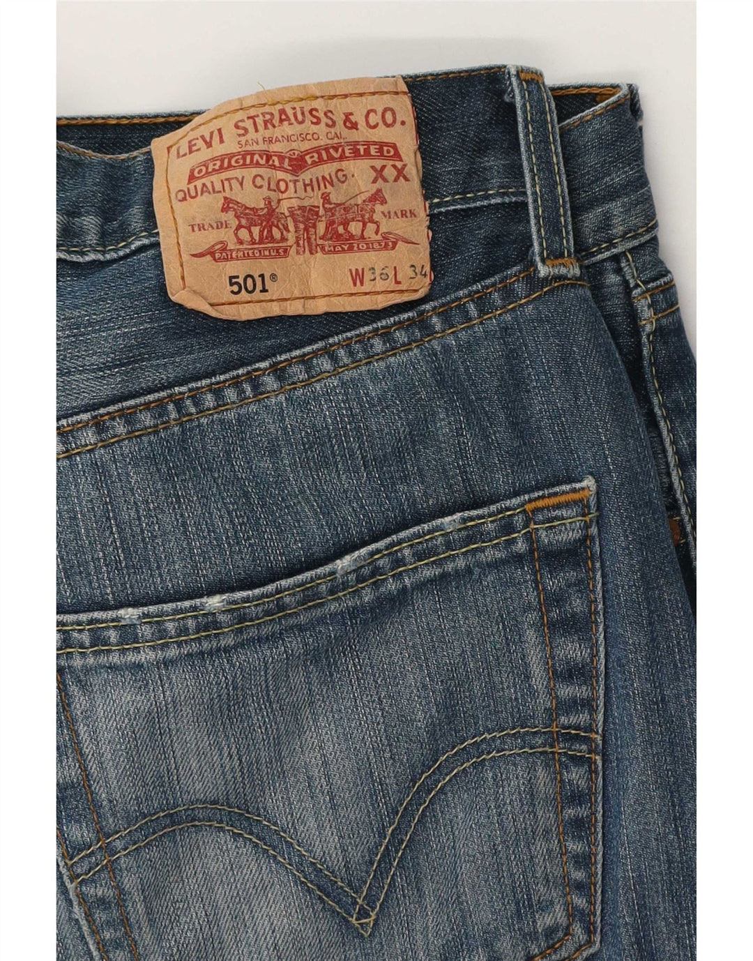 Levi's Uomo 501 Jeans dritti W36 L34 Blu