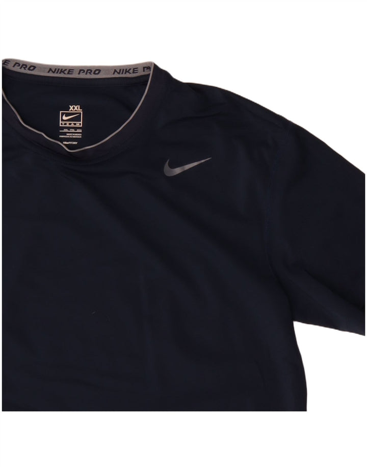 T-shirt da ragazzo Nike Top 14-15 anni 2XL poliestere blu navy