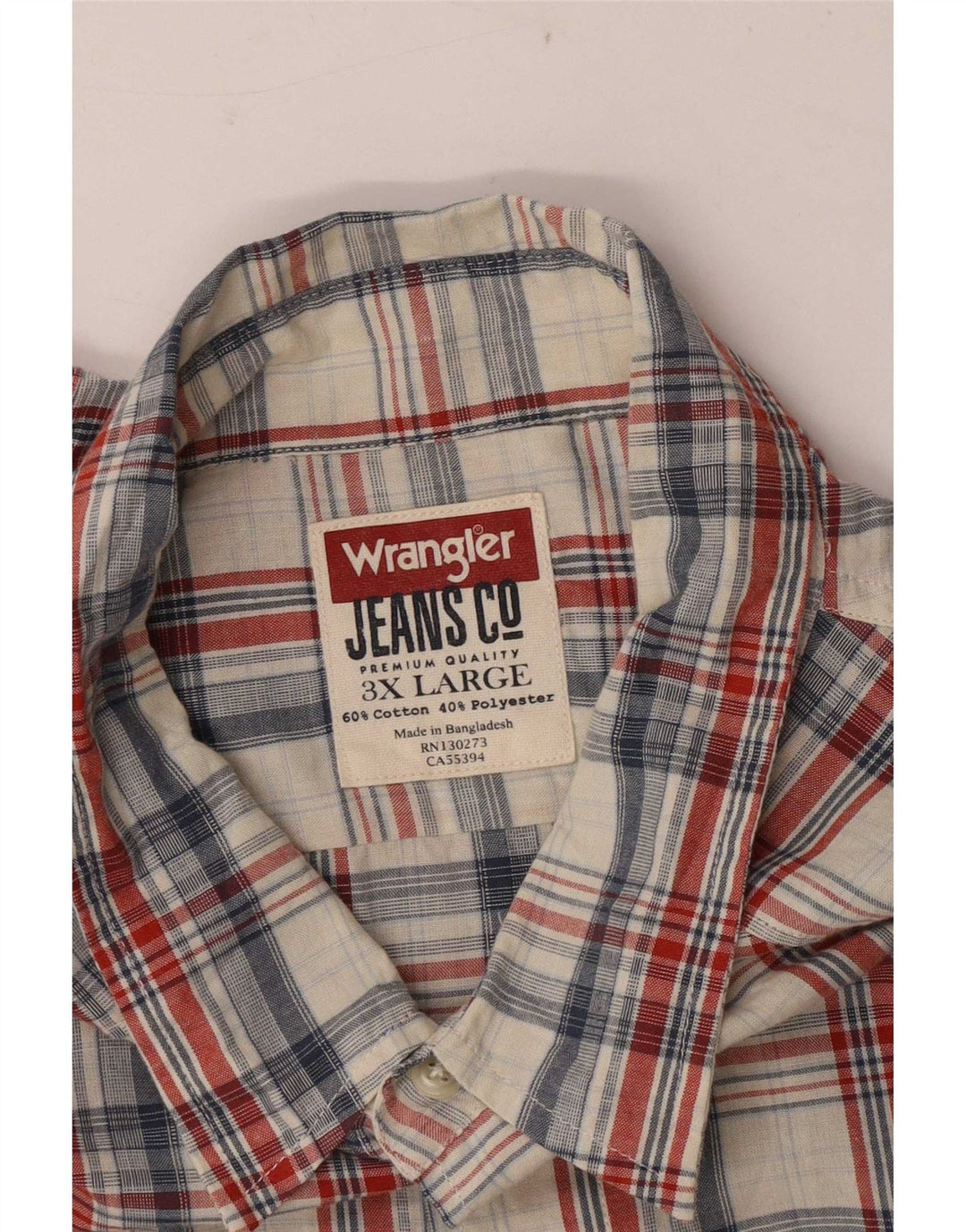 Camicia da uomo Wrangler 3XL in cotone a quadri multicolore