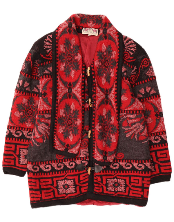 Montgomery in maglia da donna Amourelle UK 16 Large Red Fair Isle acrilico