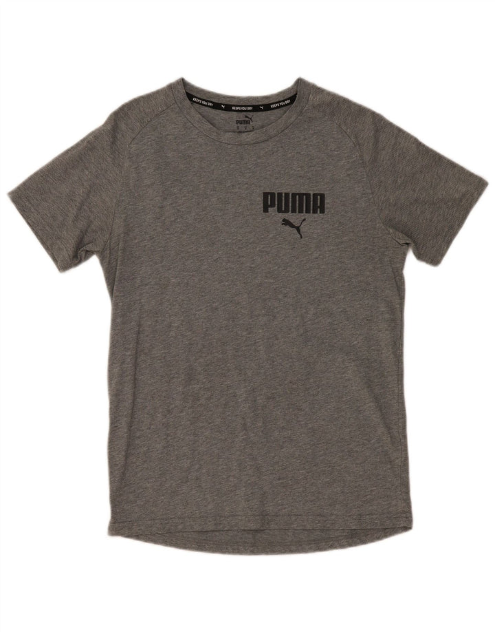 T-shirt grafica da uomo Puma Top grigio medio chiazzato