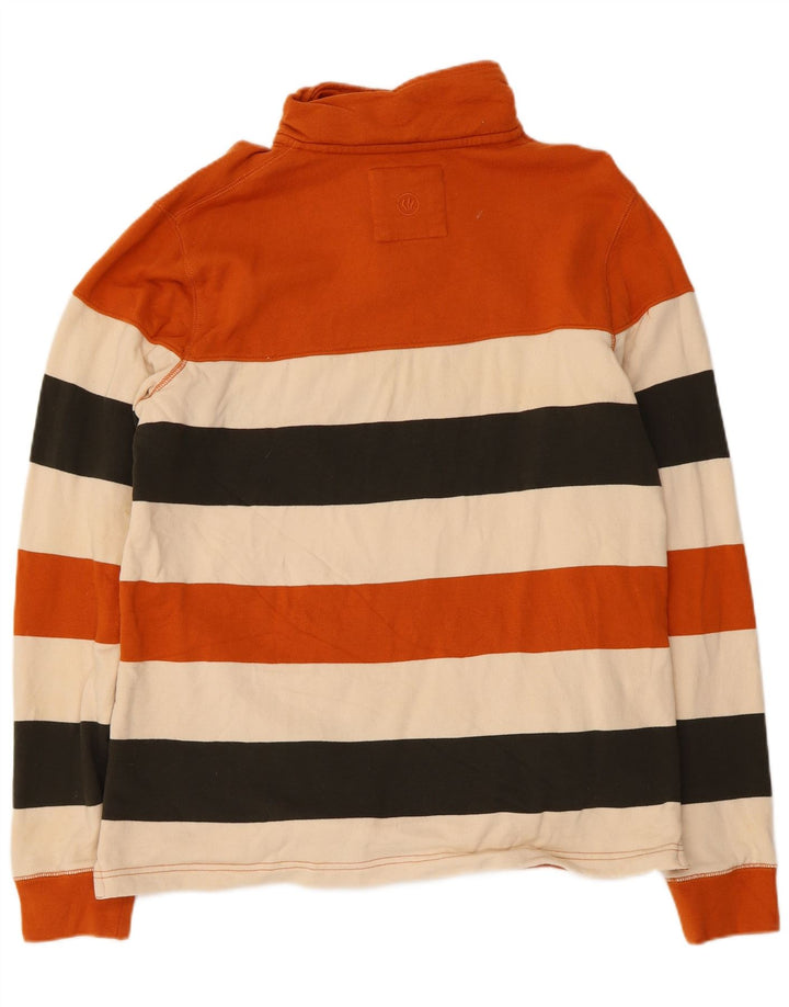 Felpa da uomo con collo abbottonato Fat Face Maglione piccolo a righe multicolore