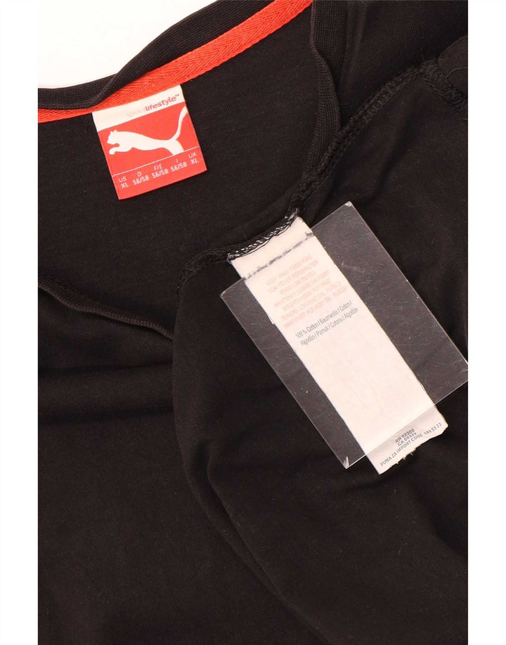 T-shirt da uomo Puma Top XL in cotone nero