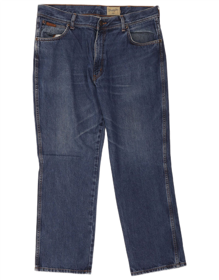 Jeans dritti da uomo Wrangler Texas W38 L30 cotone blu