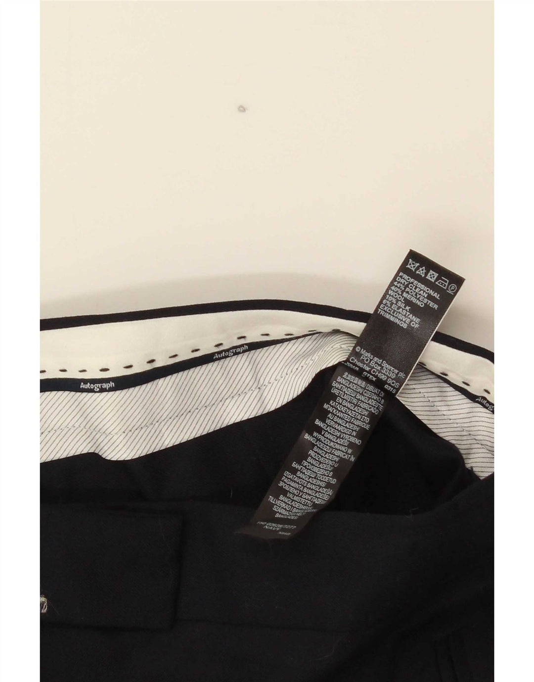 Pantaloni chino da donna Marks & Spencer UK 12 medi W32 L30 blu navy