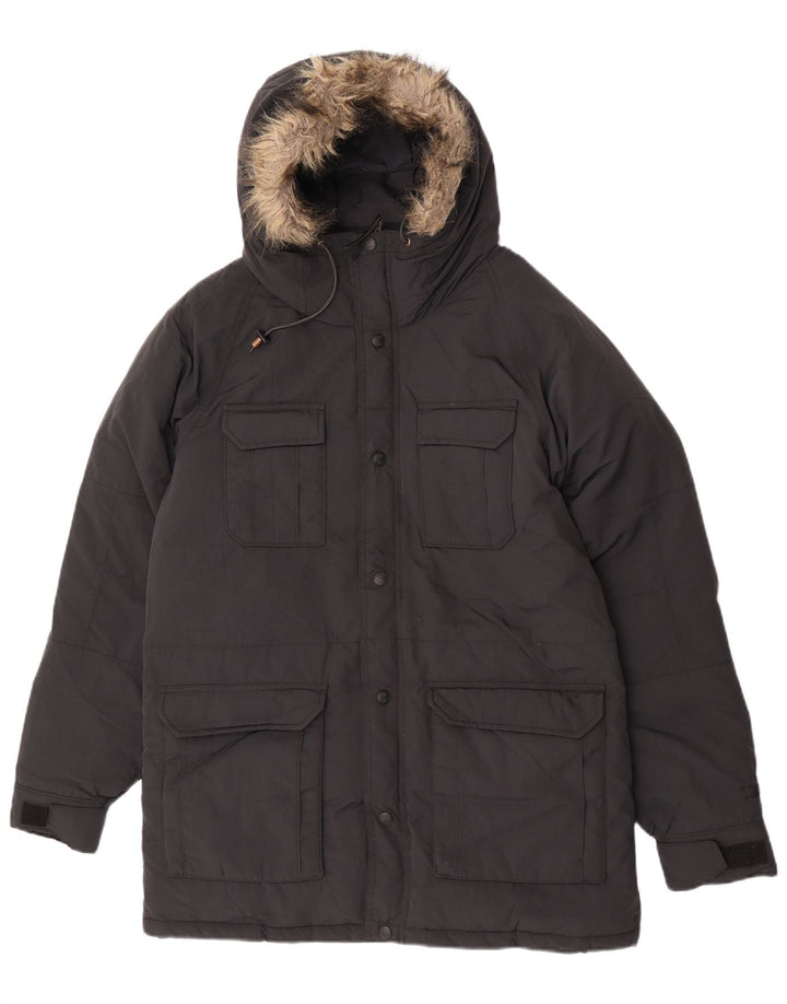 Giacca imbottita con cappuccio da uomo Levi's UK 38 media nera in poliammide