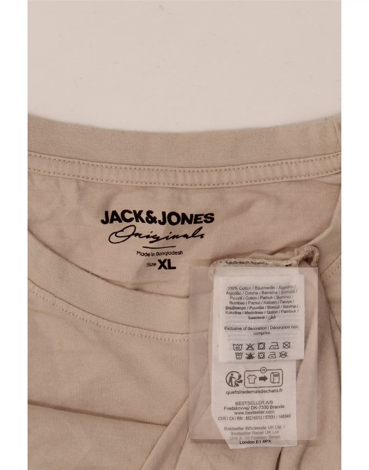 JACK & JONES T-shirt da uomo XL XL in cotone beige
