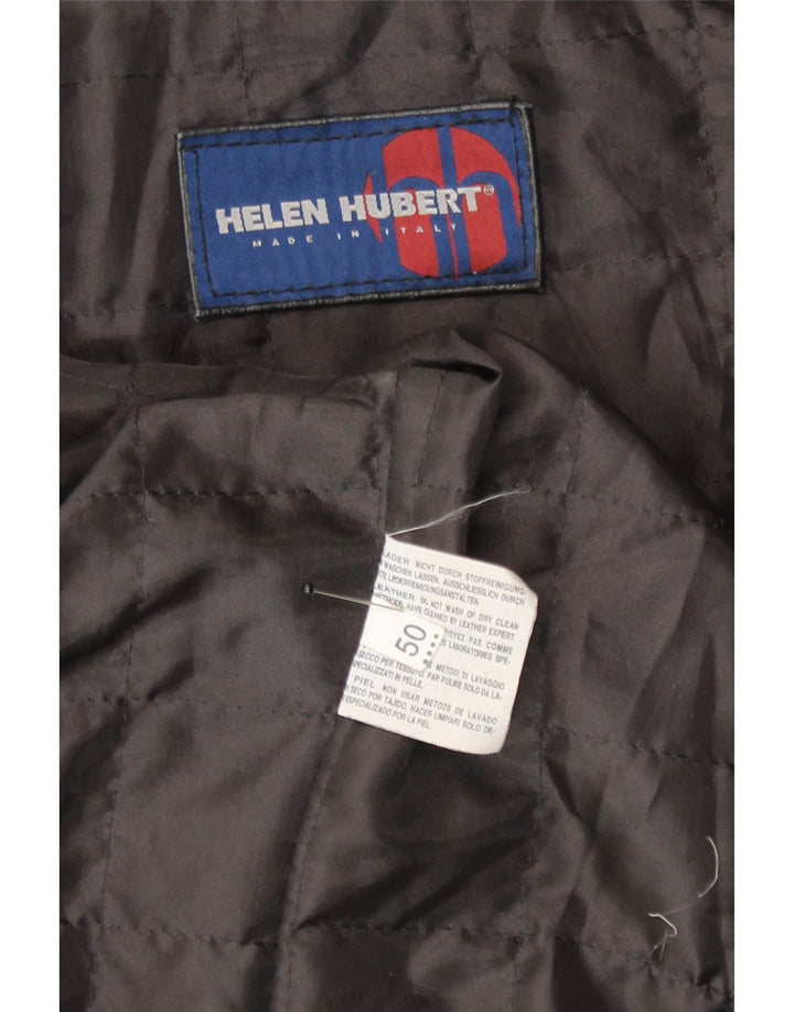 Giacca in pelle da uomo Helen Hubert IT 50 grande in pelle nera