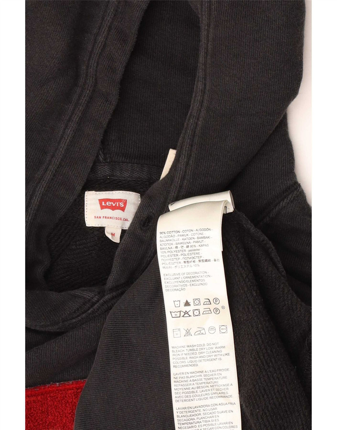 Maglione con cappuccio grafico da uomo Levi's in cotone nero medio