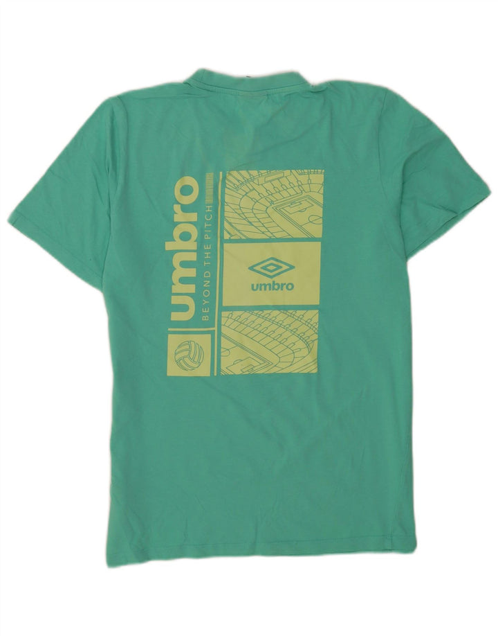T-shirt grafica da uomo Umbro Top in cotone verde medio