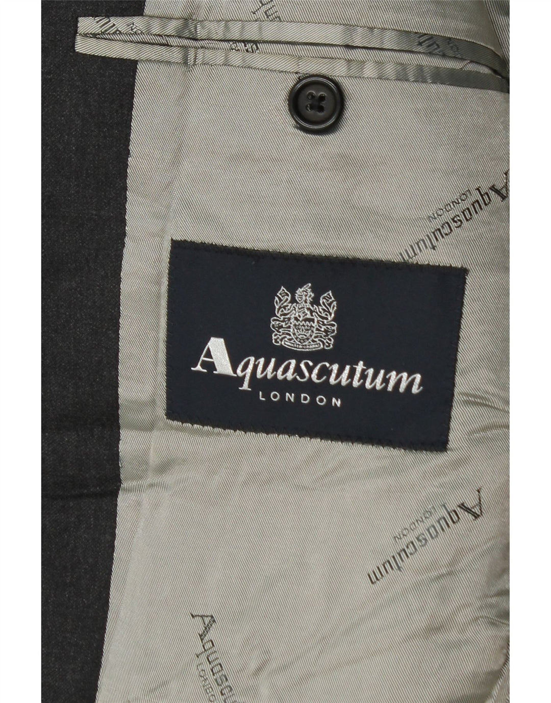 Giacca blazer da uomo a 2 bottoni Aquascutum UK 36 piccola lana grigia