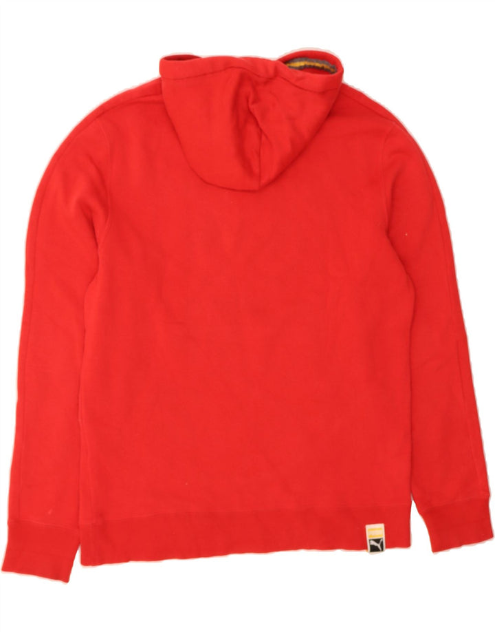 PUMA Mens Graphic Hoodie Jumper Large Red Cotton Vintage Puma and Second-Hand Puma from Messina Hembry 