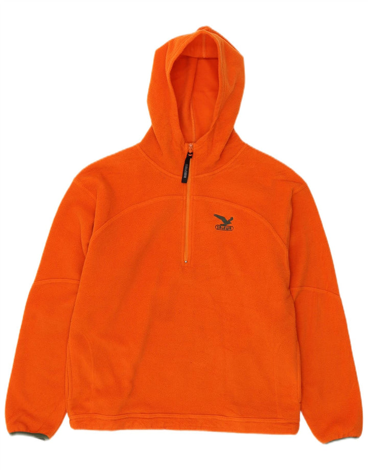 Maglione in pile SALEWA da bambino con zip e cappuccio 12-13 anni XL arancione poliestere