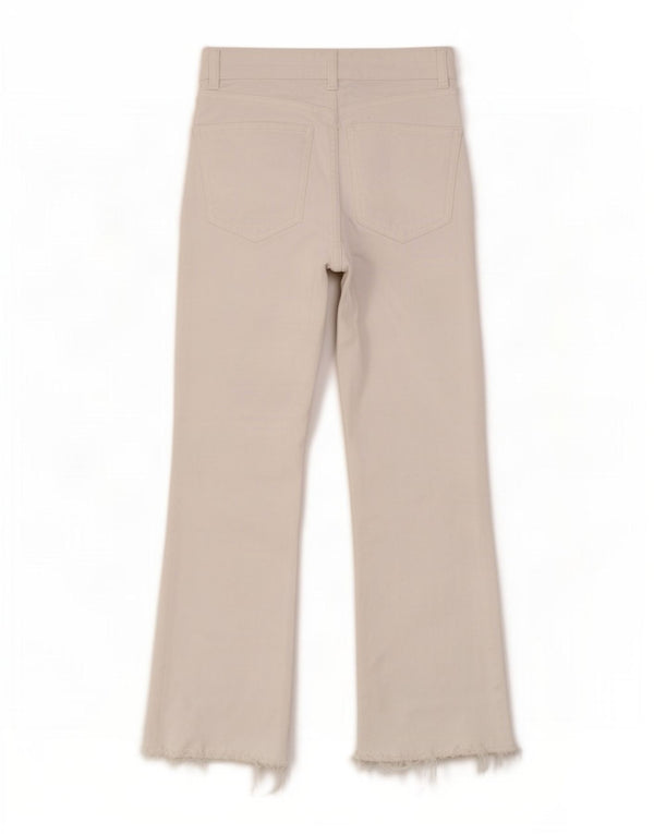 Jeans dritti corti da donna Zara EU 36 XS W26 L24 Bianco