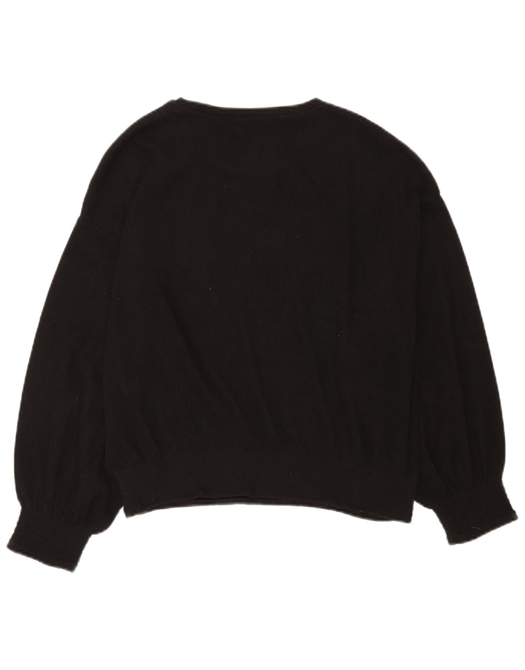 Maglione maglione con scollo a barca da donna Zara UK 16 grande poliestere nero