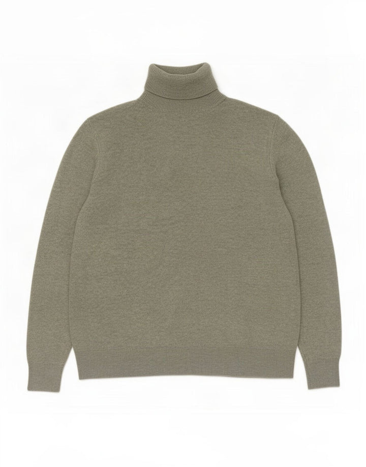 Maglione maglione a collo alto da donna Marks & Spencer UK 6 XS poliestere verde