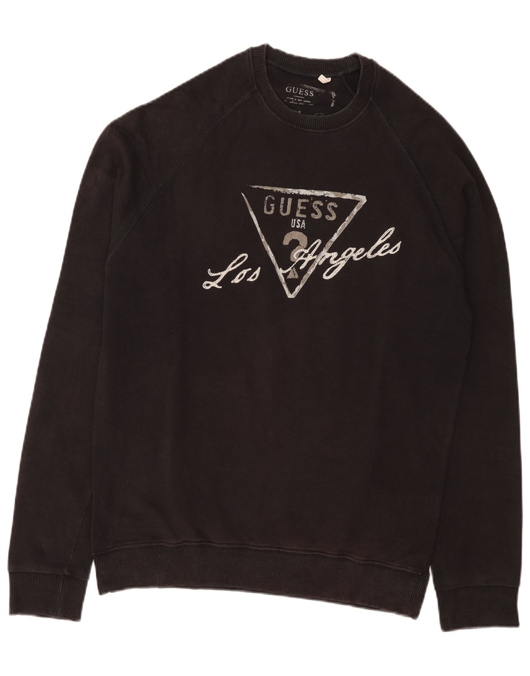 Felpa grafica da uomo Guess 2XL cotone nero