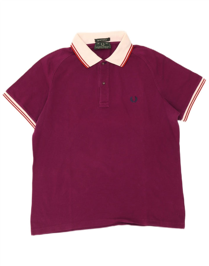 Polo da rugby da uomo in edizione speciale Fred Perry, a righe marroni grandi