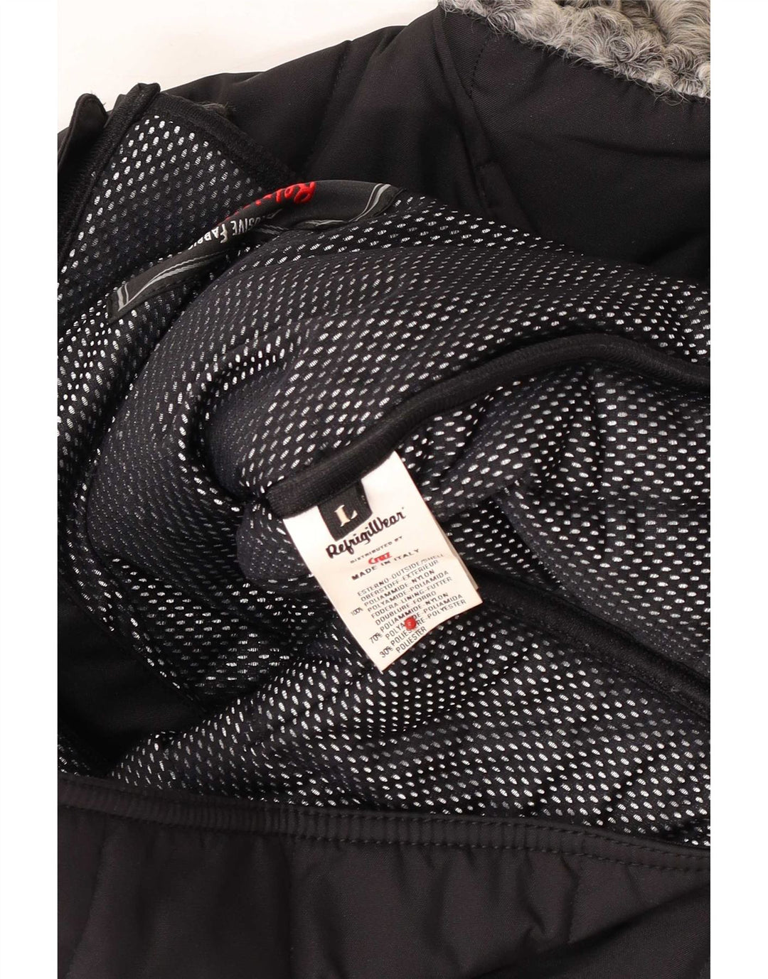 Giacca a vento da donna Refrigiwear UK 14 Large nera in poliammide