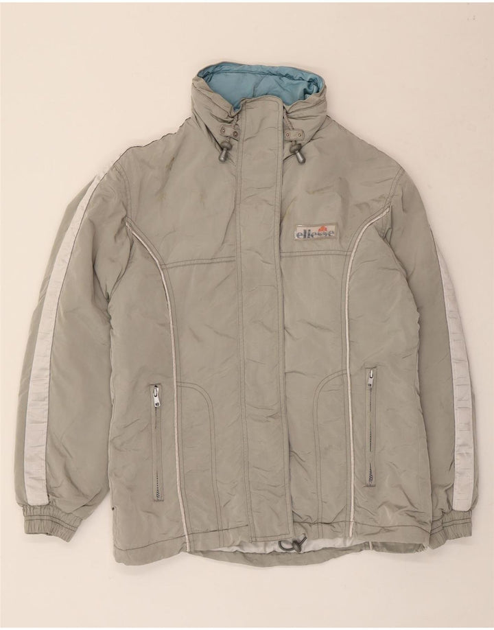 Giacca imbottita oversize con cappuccio da donna Ellesse UK 8 Small Poliammide grigia