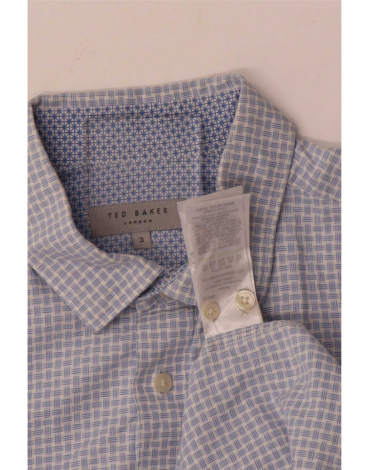 Ted Baker Camicia da uomo Taglia 3 Cotone a quadretti blu medio