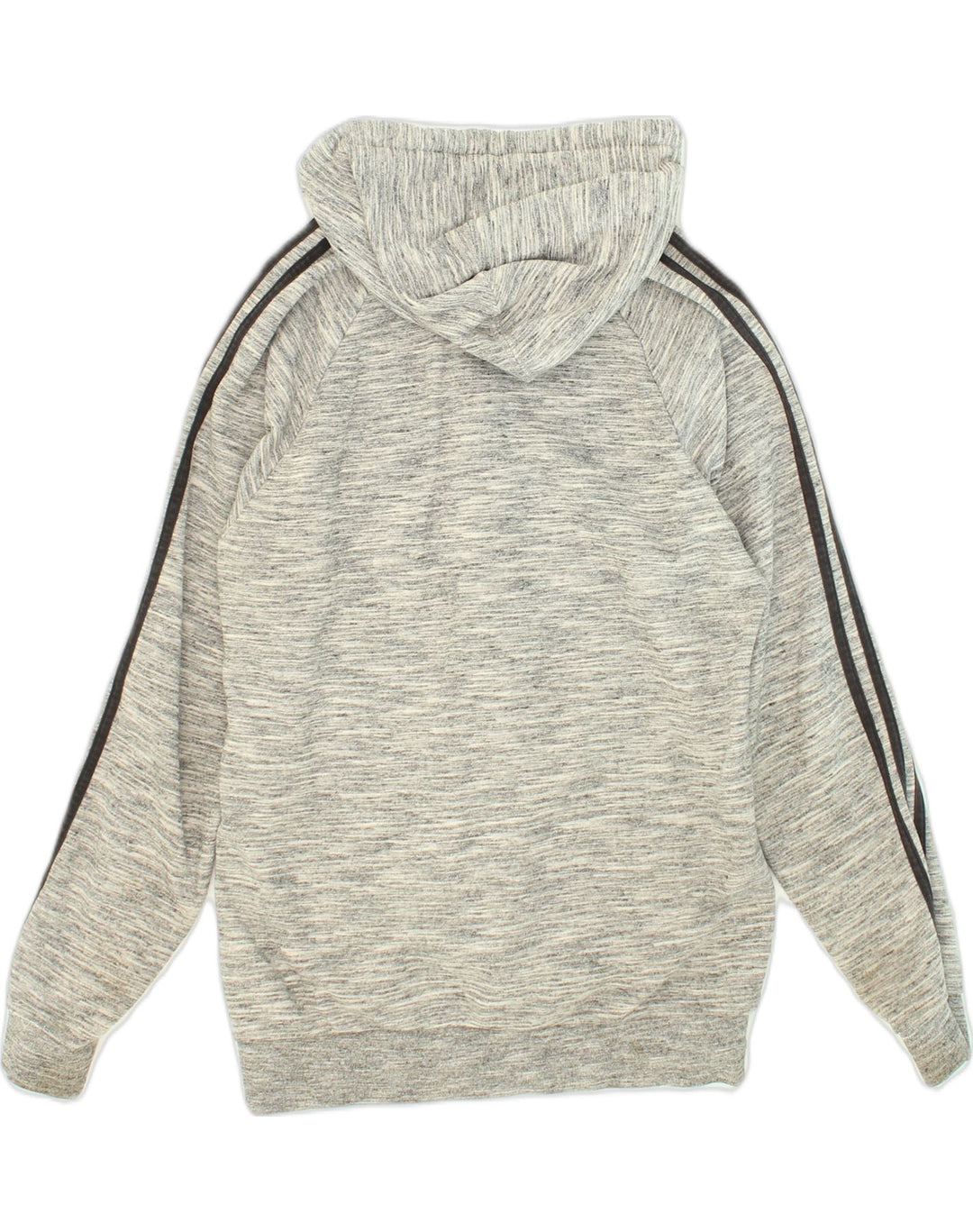 Maglione con cappuccio e zip da uomo ADIDAS in cotone grigio medio
