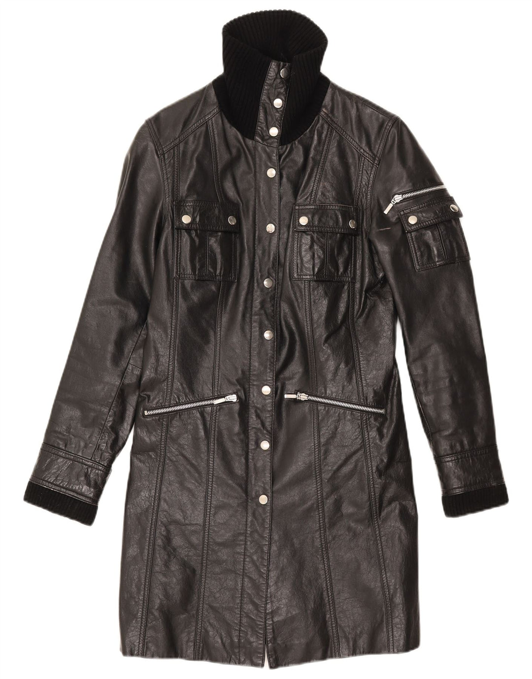 Cappotto in pelle da donna Gipsy UK 12 medio nero
