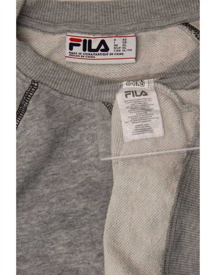 FILA Womens Sweatshirt Jumper UK 18 XL Grey Cotton Vintage Fila and Second-Hand Fila from Messina Hembry 