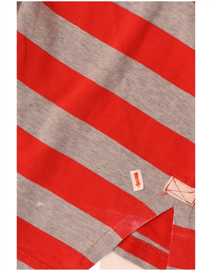 Top oversize da donna Wrangler manica 3/4 UK 10 piccolo rosso a righe