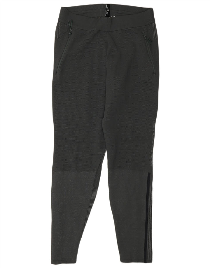 Pantaloni da tuta da donna Adidas UK 14 Poliestere color block grigio medio