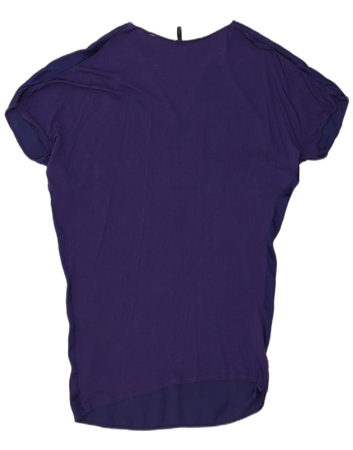 Abito basic da donna Benetton vestibilità rilassata UK 14 Viscosa medio blu navy