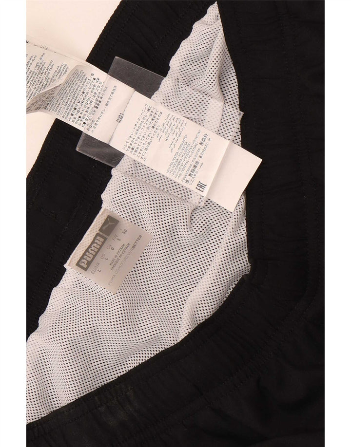 Pantaloncini da bagno da uomo Puma Large neri in poliestere
