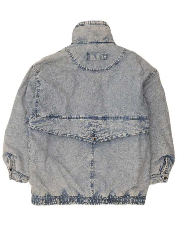 Cappotto in denim oversize da donna vintage UK 18 XL in cotone blu