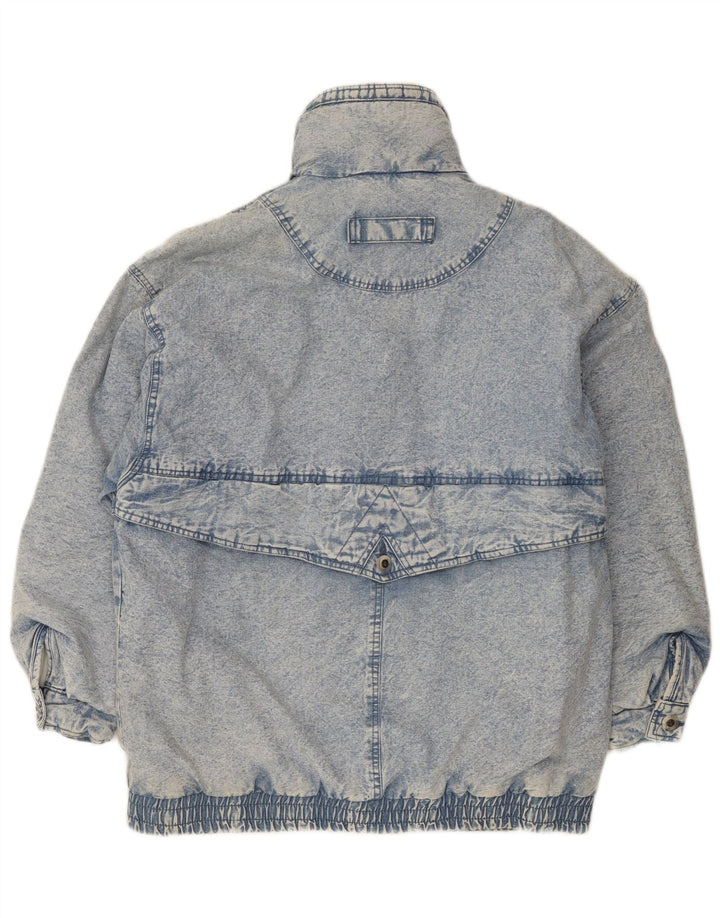 Cappotto in denim oversize da donna vintage UK 18 XL in cotone blu