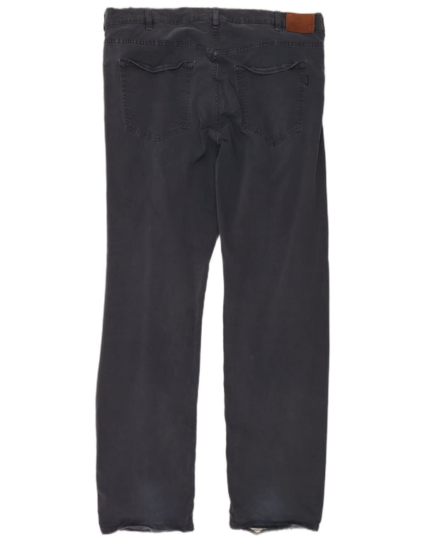 Pantaloni casual dritti da uomo Gant W38 L34 cotone blu navy