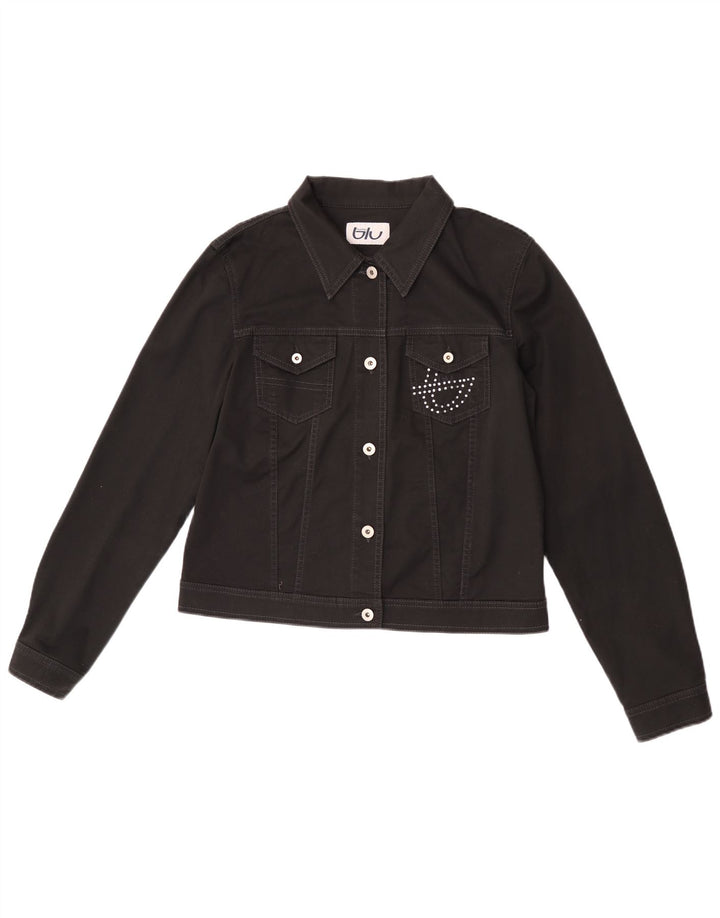 Giubbotto Bomber Donna Byblos IT 50 XL Nero Cotone