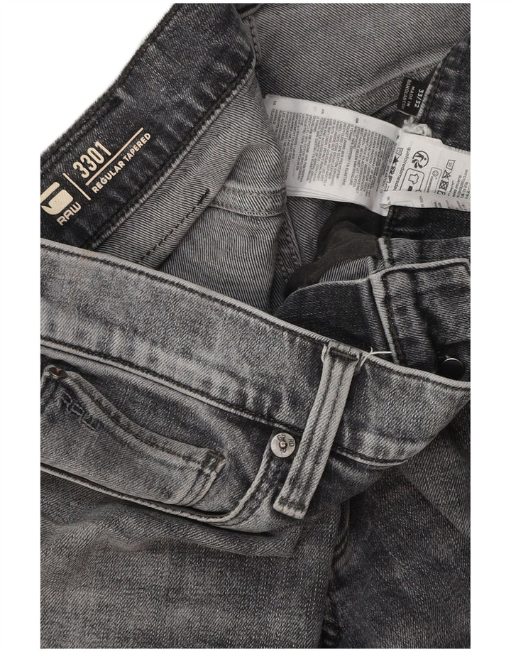 Jeans G-STAR da uomo 3301 regolari affusolati W33 L32 cotone grigio