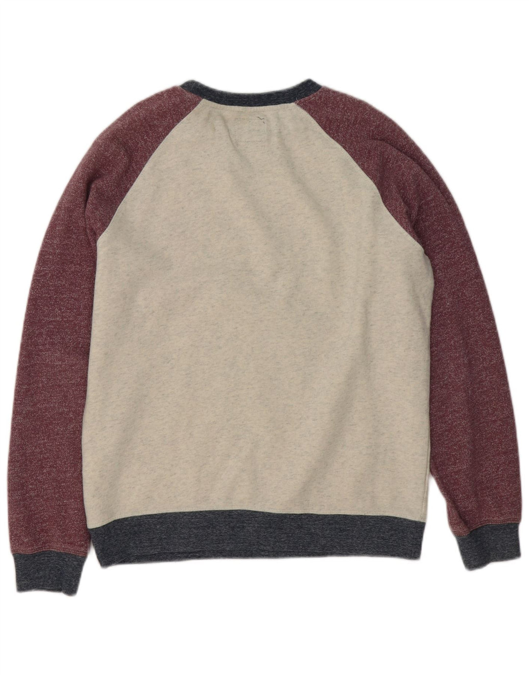 Felpa da uomo Quiksilver Maglione in cotone color block bordeaux medio