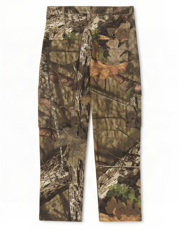 Pantaloni cargo da ragazzo Mossy Oak 10-11 anni Large W26 L25 mimetico kaki