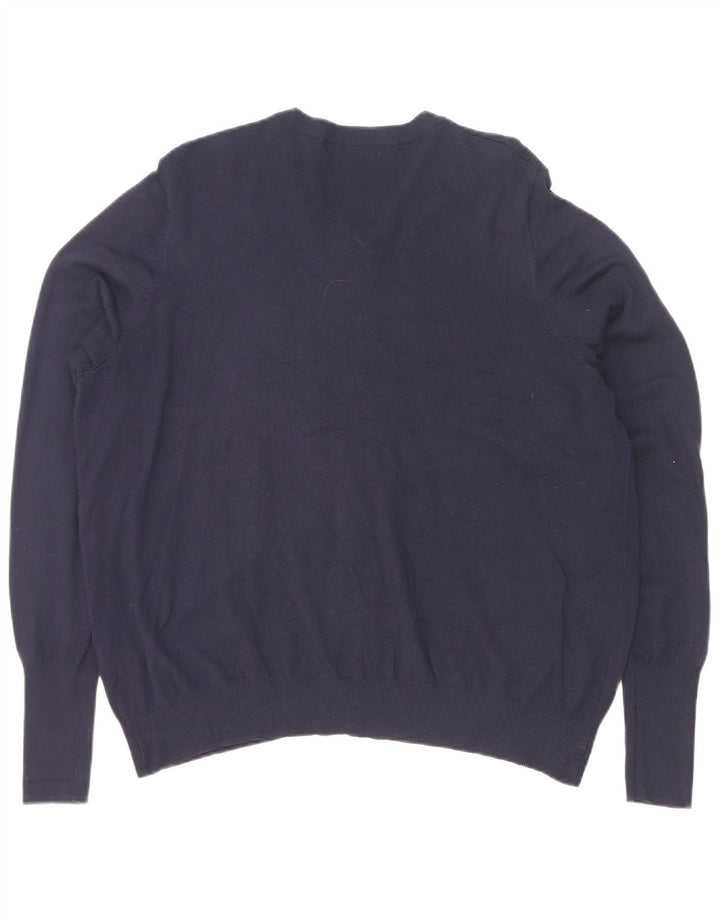 Maglione cardigan da donna Marks & Spencer UK 16 grande blu navy