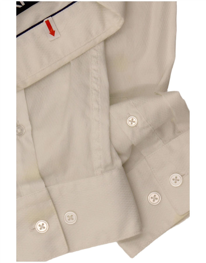 Camicia DKNY da uomo slim fit taglia 16 1/2 grande cotone bianco